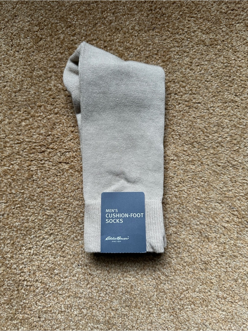 Eddie Bauer Men's Cushion-Foot Socks — Light Beige